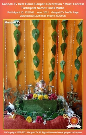 Himali Muthe Home Ganpati Picture