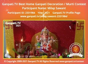 Milap Sawant Home Ganpati Picture