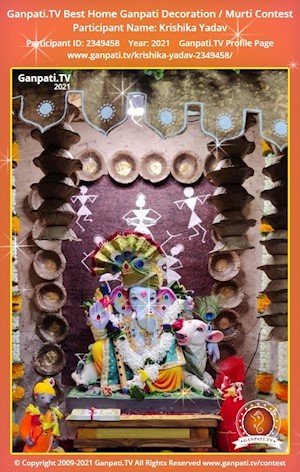 Krishika Yadav Home Ganpati Picture