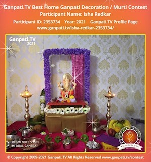 Isha Redkar Home Ganpati Picture