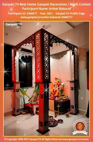 Aniket Balsaraf Home Ganpati Picture