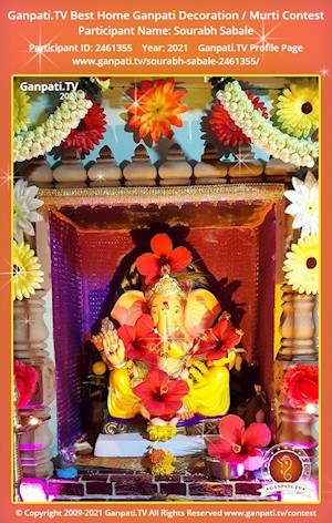 Sourabh Sabale Home Ganpati Picture