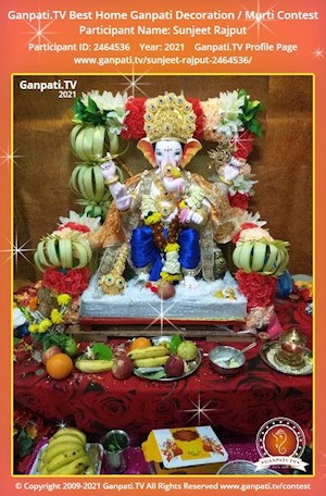 Sunjeet Rajput Home Ganpati Picture