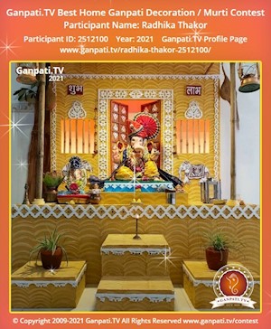 Radhika Thakor Home Ganpati Picture
