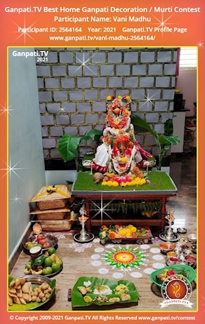 Vani Madhu Home Ganpati Picture