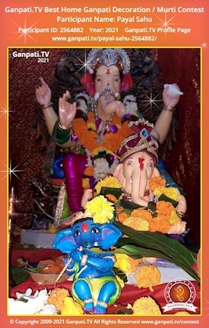 Payal Sahu Home Ganpati Picture