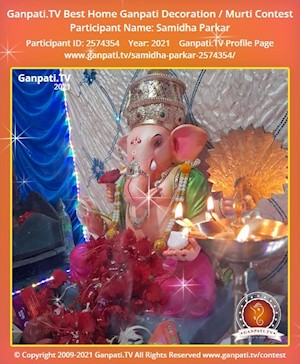 Samidha Parkar Home Ganpati Picture