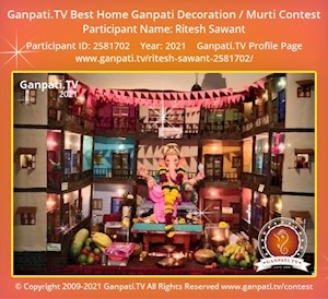 Ritesh Sawant Home Ganpati Picture