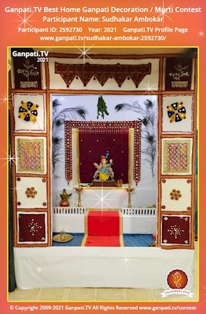 Sudhakar Ambokar Home Ganpati Picture