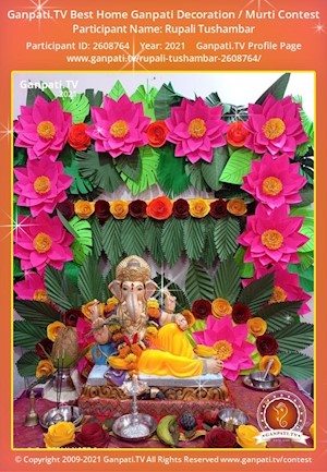 Rupali Tushambar Home Ganpati Picture