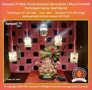 Neel Manek Home Ganpati Picture