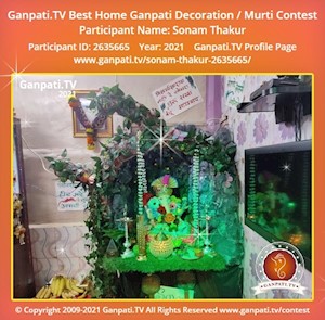 Sonam Thakur Home Ganpati Picture