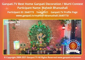 Mahesh Bhanushali Home Ganpati Picture