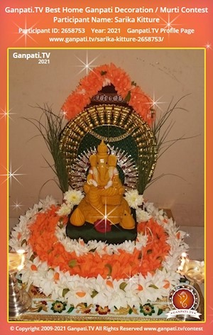 Sarika Kitture Home Ganpati Picture