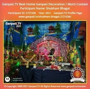 Shubham Bhagat Home Ganpati Picture