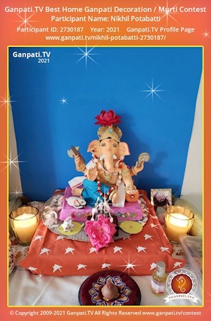 Nikhil Potabatti Home Ganpati Picture