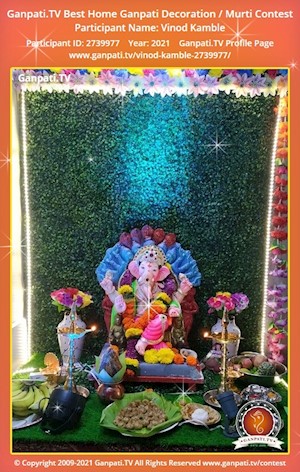 Vinod Kamble Home Ganpati Picture