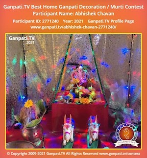 Abhishek Chavan Home Ganpati Picture