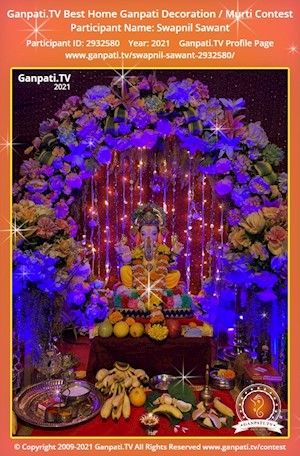 Swapnil Sawant Home Ganpati Picture