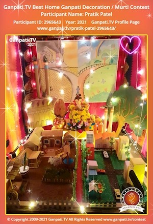 Pratik Patel Home Ganpati Picture