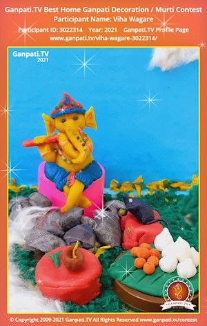 Viha Wagare Home Ganpati Picture
