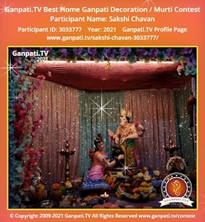 Sakshi Chavan Home Ganpati Picture