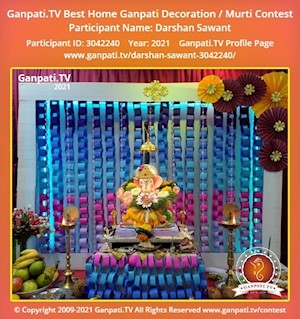 Darshan Sawant Home Ganpati Picture