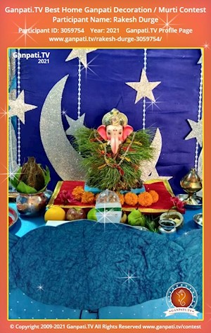 Rakesh Durge Home Ganpati Picture