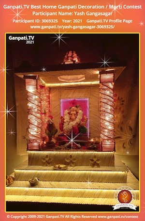 Yash Gangasagar Home Ganpati Picture