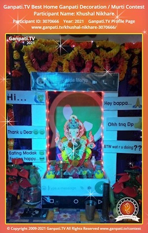 Khushal Nikhare Home Ganpati Picture