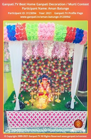 Aman Batunge Home Ganpati Picture