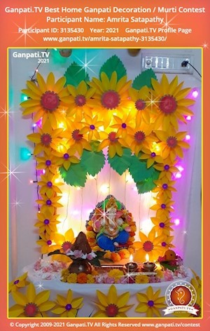 Amrita Satapathy Home Ganpati Picture