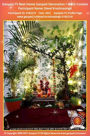 Deval Krushnasingh Home Ganpati Picture