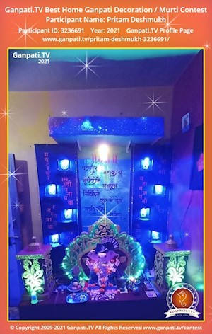 Pritam Deshmukh Home Ganpati Picture