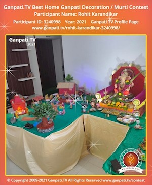 Rohit Karandikar Home Ganpati Picture