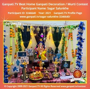 Sagar Salunkhe Home Ganpati Picture