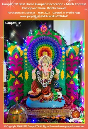 Riddhi Parekh Home Ganpati Picture