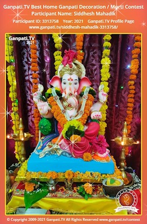 Siddhesh Mahadik Home Ganpati Picture