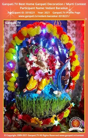 Vedant Baraskar Home Ganpati Picture