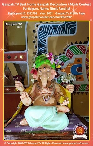 Nimit Panchal Home Ganpati Picture