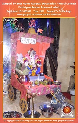 Praveen Ladkat Home Ganpati Picture