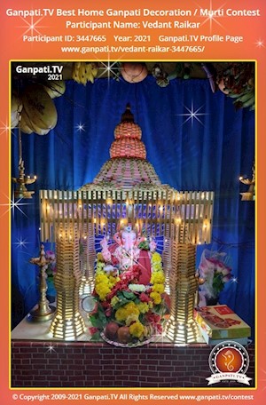 Vedant Raikar Home Ganpati Picture