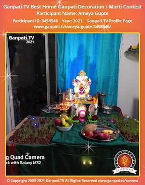 Ameya Gupte Home Ganpati Picture