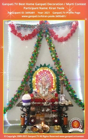 Kiran Yeole Home Ganpati Picture