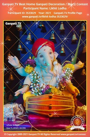 Likhit Lodha Home Ganpati Picture