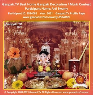 Arti Swamy Home Ganpati Picture