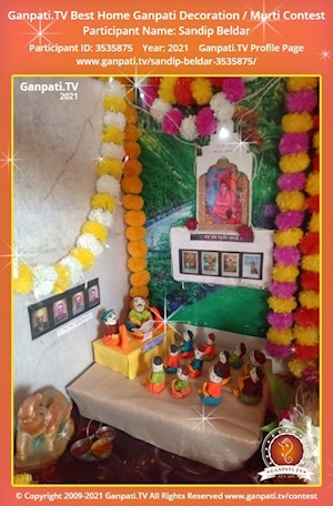 Sandip Beldar Home Ganpati Picture