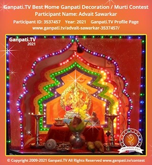 Advait Sawarkar Home Ganpati Picture