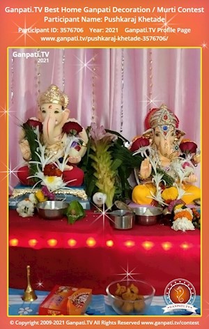 Pushkaraj Khetade Home Ganpati Picture