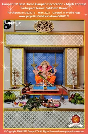 Siddhesh Dawal Home Ganpati Picture